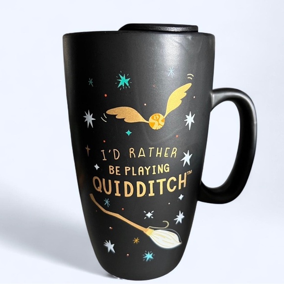 Harry Potter Wizarding World Black Quidditch Broomstick Thermos Travel Mug 20 oz - Picture 2 of 9